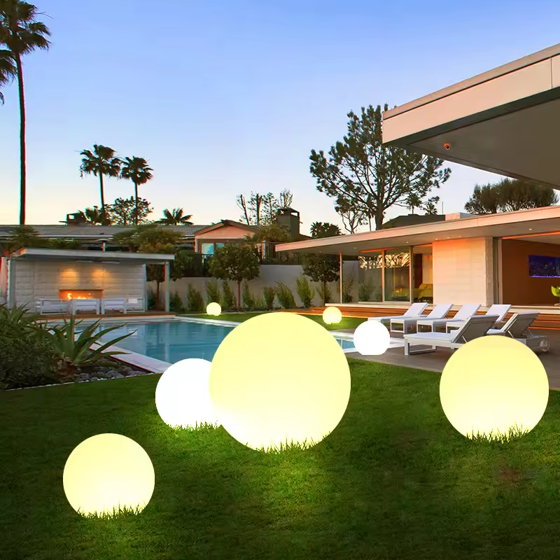 outdoor waterproof led ball lights glowing decorative garden swimming pool led balls lamp