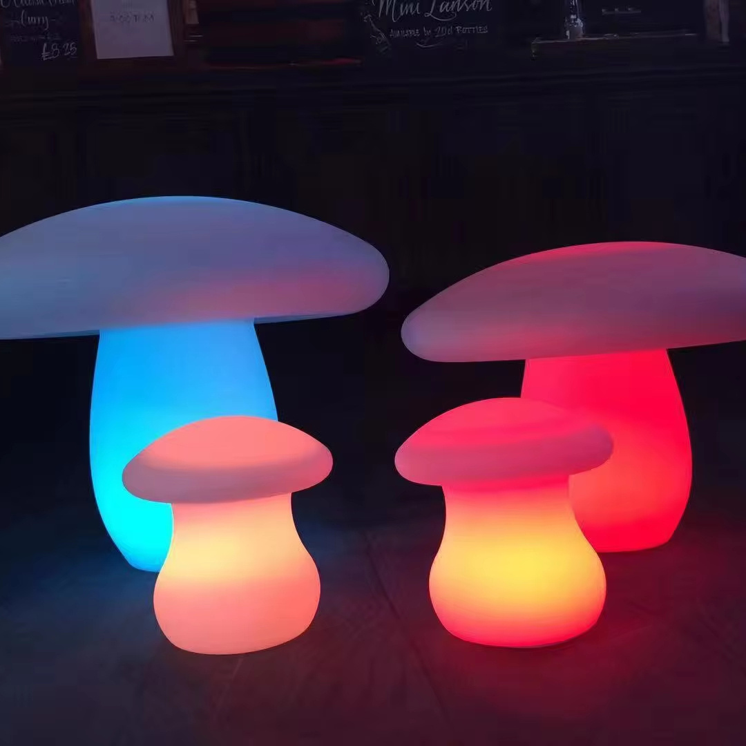 LED Creative Mushroom Rechargeable Table Lamp 16 Colors Remote Control Dimmable Mushroom light 3D Night Light LED Table Lamps