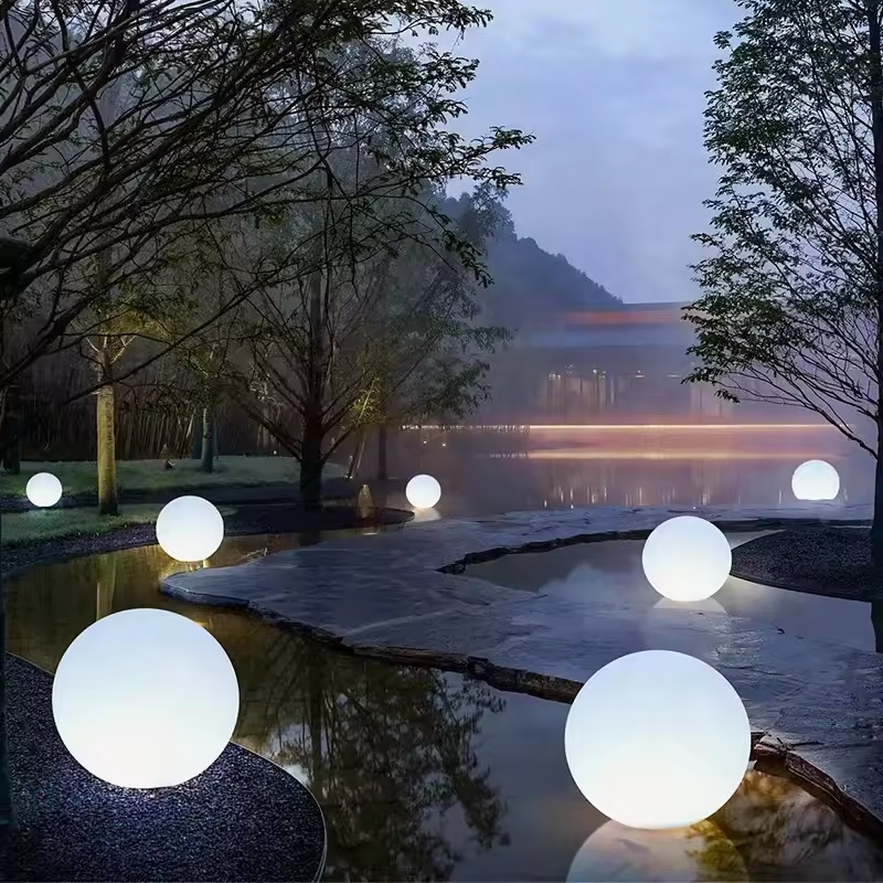 outdoor waterproof led ball lights glowing decorative garden swimming pool led balls lamp