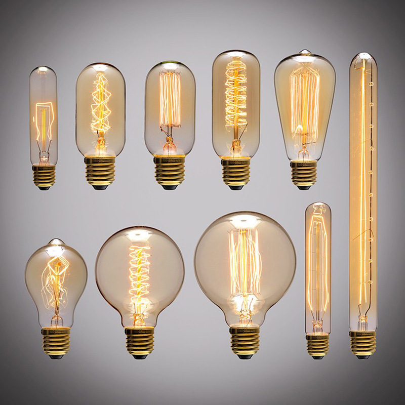 A60 ST64 C35 G80 G95 T10 T185 T300 Led filament bulb Antique Vintage Style LED Edison Bulb Amber Warm Filament Light Bulbs