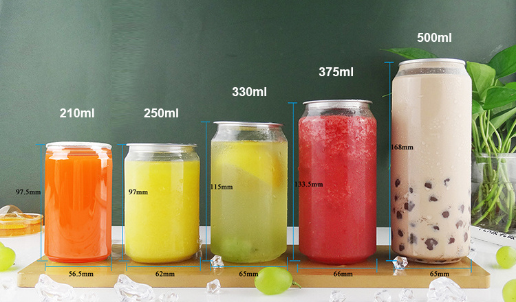 250Ml 180Ml 330Ml 500Ml Slim Standard Sleek Soda Beer Beverage Cans Bpani Sot Rpt plastic Packaging Cans