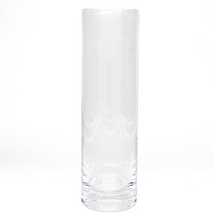 wholesale home decorative tall shape clear classic glass cylinder vase glass flower vase