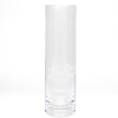 wholesale home decorative tall shape clear classic glass cylinder vase glass flower vase