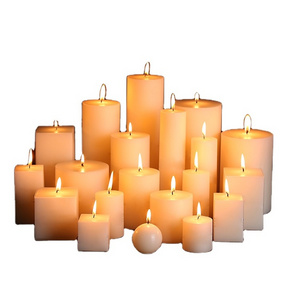 Wholesale Factory Supply Different Colors Unscented Smokeless Pillar Wax Decoration Candles