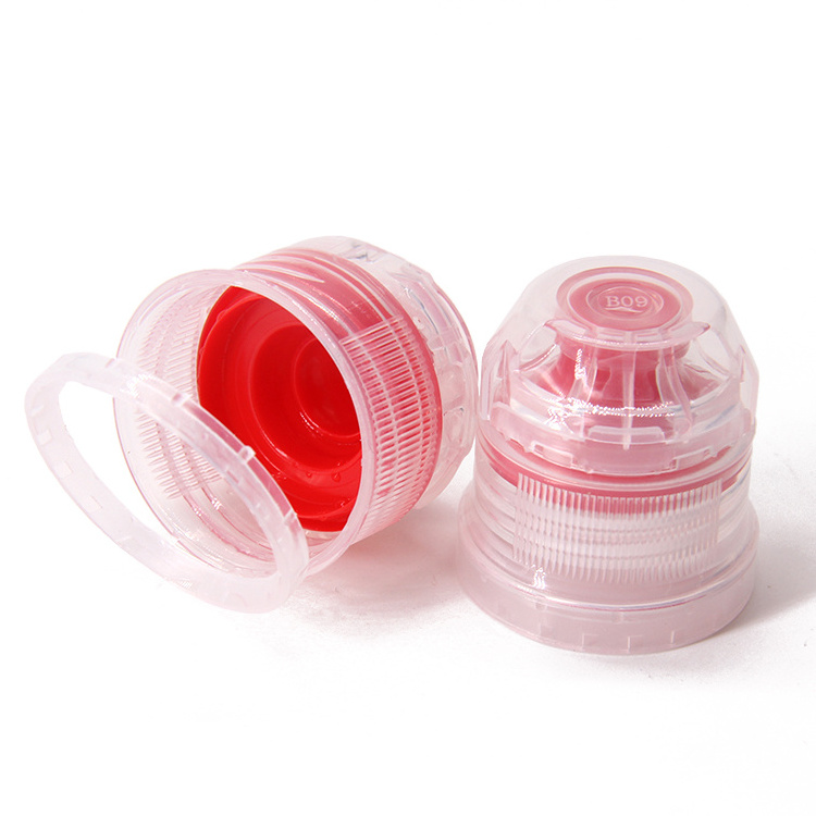 28-400 38 400 Flip Top Valve Cap With Silicon Valve Spout Drink Bottle Cap For Ketchup Dispensing