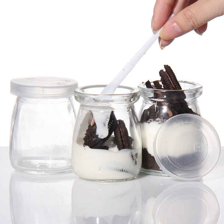 90Ml 120Ml 200Ml Top Quality Glass Milk Drink Container Pot 160Ml Round Ball Shape Glass Food Storage Canister Jars For Packing