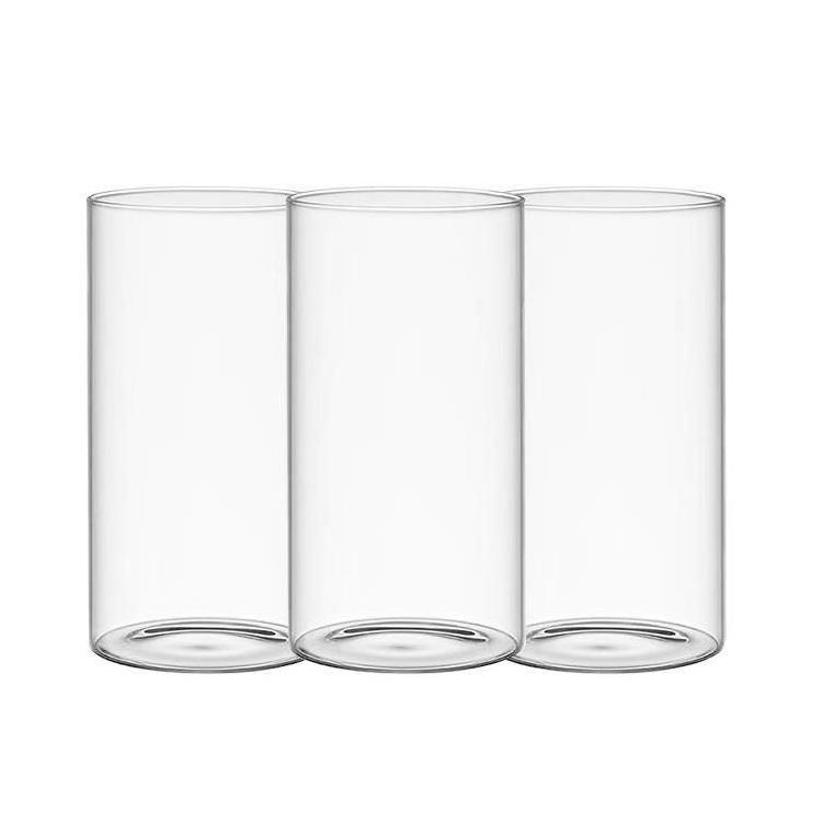 Tall Cylinder Clear Home Decor Vases Crystal Table Clear Glass Vase For Activities