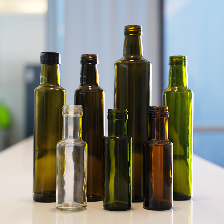 Factory Price High Quality Different Sizes Empty Olive Oil And Vinegar Glass Bottle With Lid