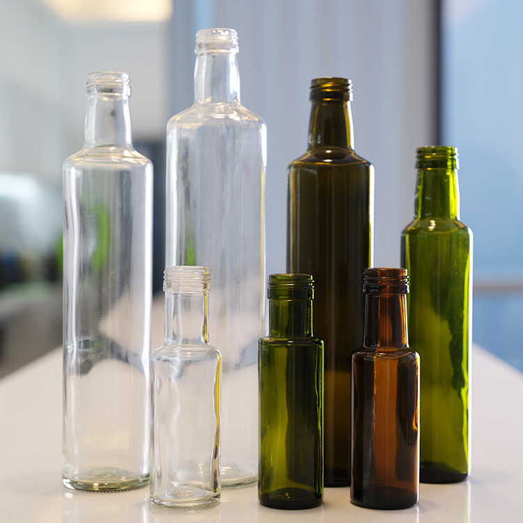 Factory Price High Quality Different Sizes Empty Olive Oil And Vinegar Glass Bottle With Lid