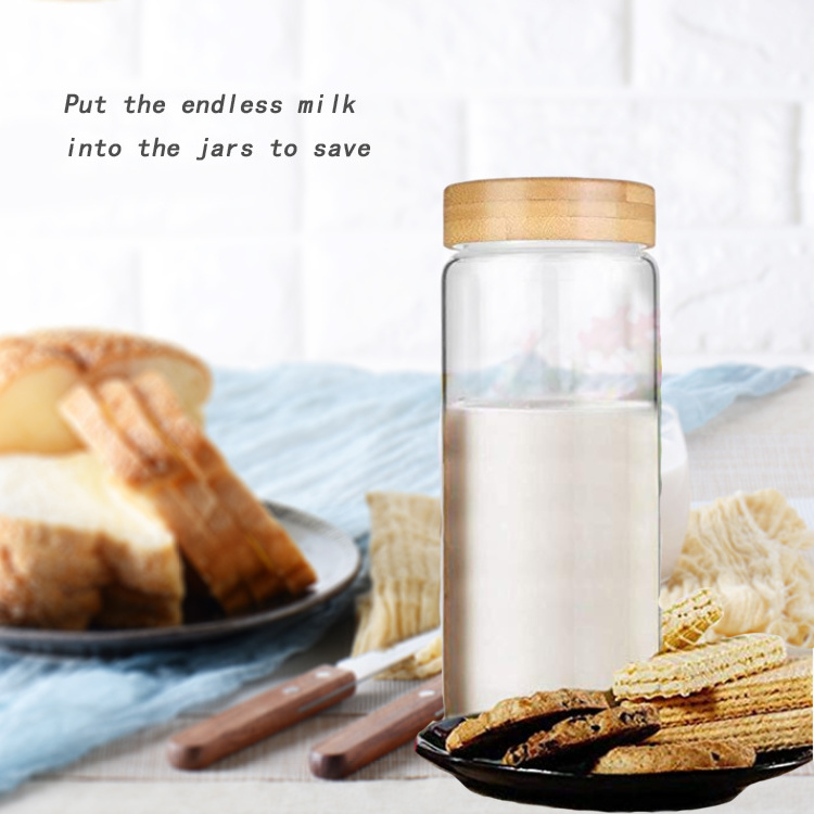 Oem Size Airtight High Borosilicate Round Square Glass Food Storage Container Jars With Bamboo Lids