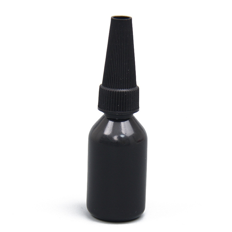 Hdpe 30ml 60ml 100ml Transparent Black Squeeze Plastic Glue Dropper Bottle With Twist Cap