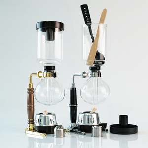 3 Cups Siphon Syphon Coffee Maker Tabletop Glass Siphon Pot Siphon Vacuum Coffee Maker