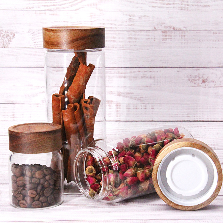 Oem Size Airtight High Borosilicate Round Square Glass Food Storage Container Jars With Bamboo Lids