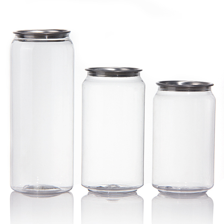 Wholesale Hot Selling Carbonated Bottle Pet Soda Plastic Cans With Aluminum Caps