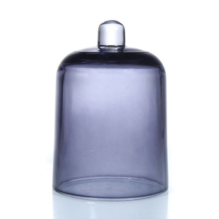 Wholesale Glass Bell Cloche Jars High Borosilicate 20zo 30oz Glass Dome with Plastic Base