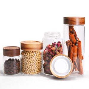 Oem Size Airtight High Borosilicate Round Square Glass Food Storage Container Jars With Bamboo Lids