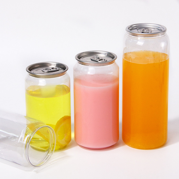 Supplier Hot Sales Soft Drinks Transparent Plastic Bottle Cans for Soft Drinks