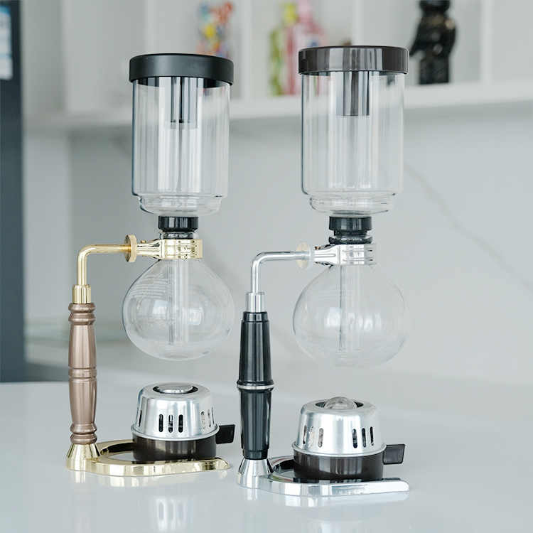 3 Cups Siphon Syphon Coffee Maker Tabletop Glass Siphon Pot Siphon Vacuum Coffee Maker