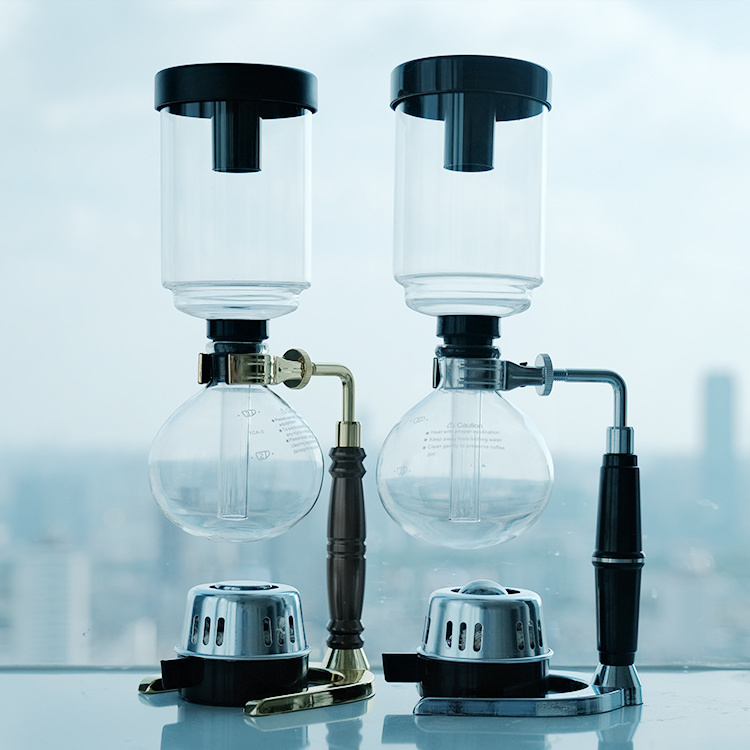 3 Cups Siphon Syphon Coffee Maker Tabletop Glass Siphon Pot Siphon Vacuum Coffee Maker