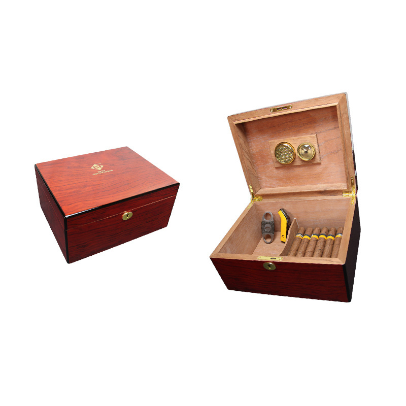 Custom Luxury Rigid Cigar Packaging Box Cardboard Cigar Humidor Box Magnetic Closure Cigar Box