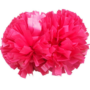 waterproof hand held pink cheerleading pom poms for cheerleading competition