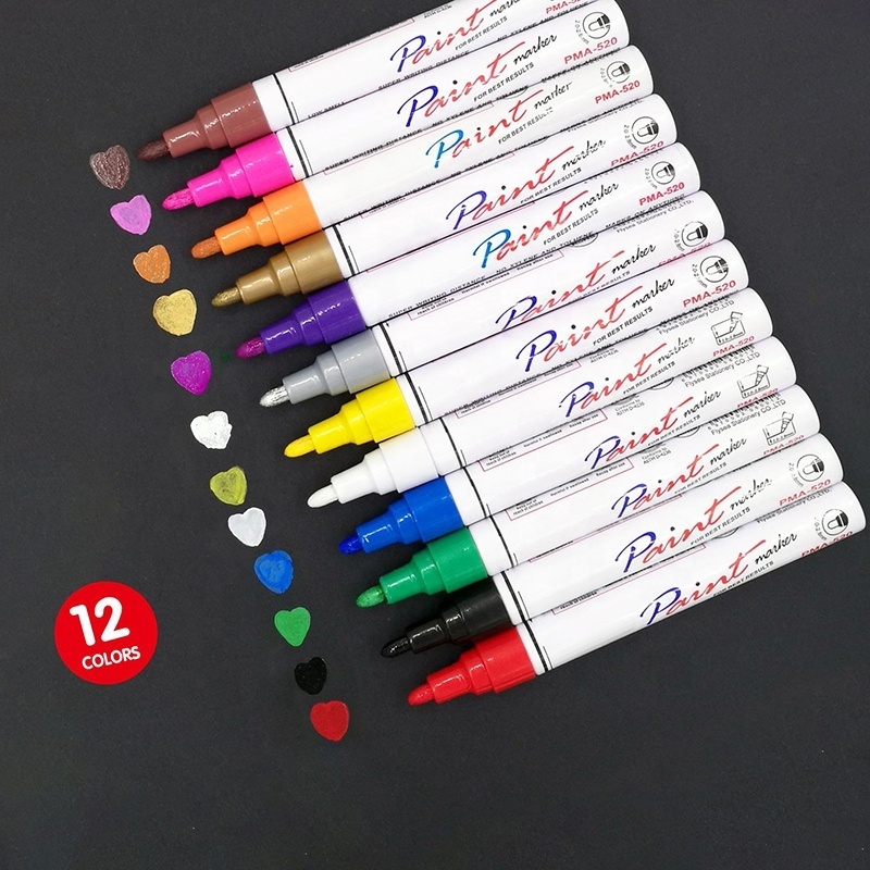 Stationery Marker Oil Based Marker Permanent Paint Markers Pens for Tire Metal Painting