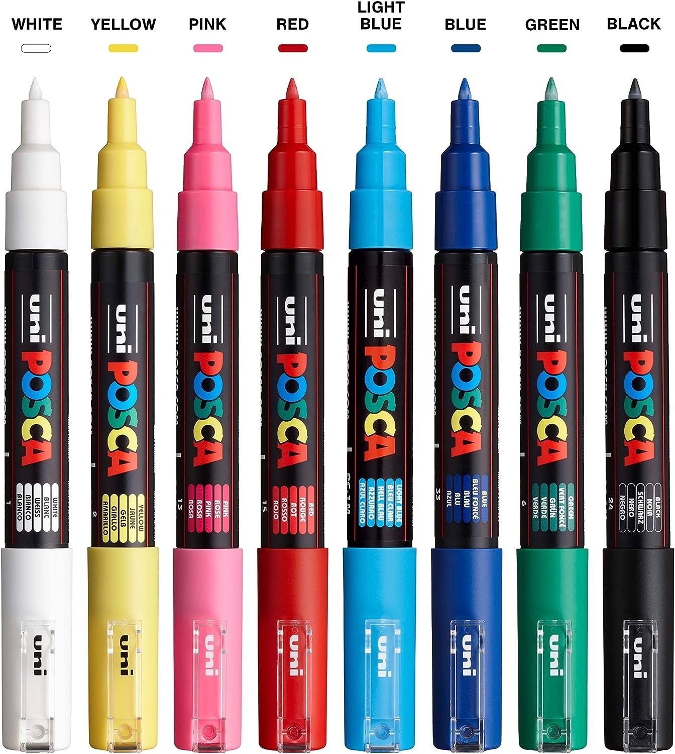 Posca Markers Pens Fine Tip Full Set for Rock Painting, Wood, DIY Crafts