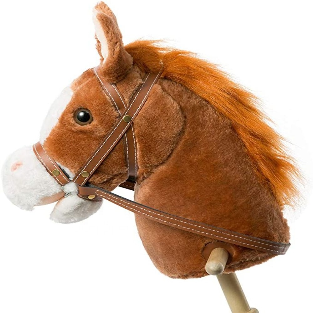 peluches plush toys horse height measruing inflatable whip walking hobby stick horse