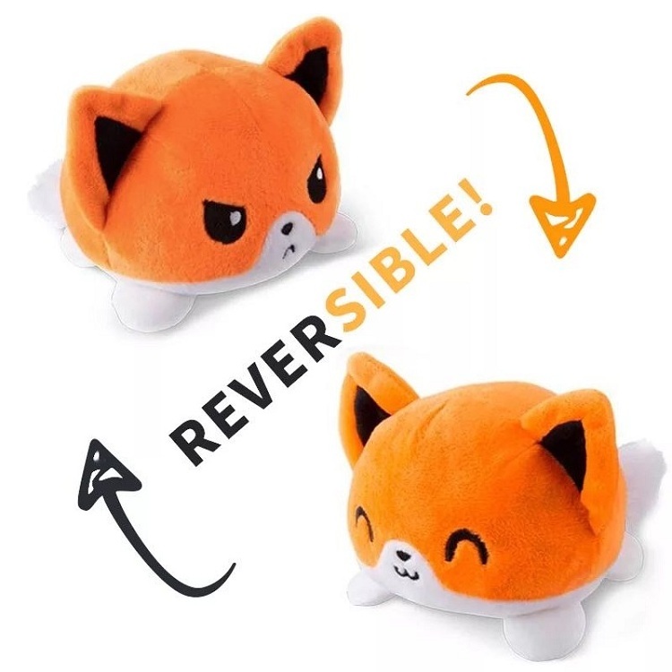 Hot Sale Flip Cat Plush Felpa Peluches Stuffed Toys Reversible animal reversible plush