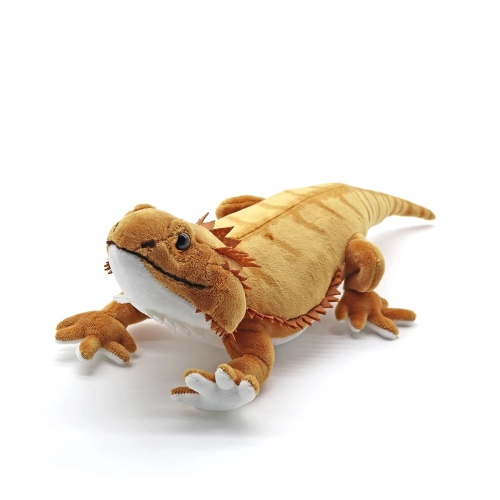 Simulated Wild Animal Plush Toy Real Life Bearded Dragon Plush Toy Soft Lifelike Lizards Stuffed Wild Animal