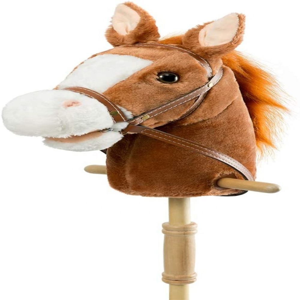 peluches plush toys horse height measruing inflatable whip walking hobby stick horse