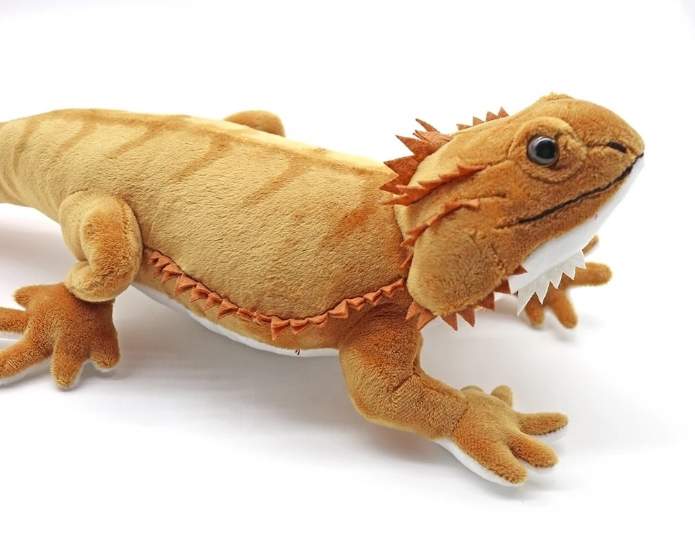 Simulated Wild Animal Plush Toy Real Life Bearded Dragon Plush Toy Soft Lifelike Lizards Stuffed Wild Animal