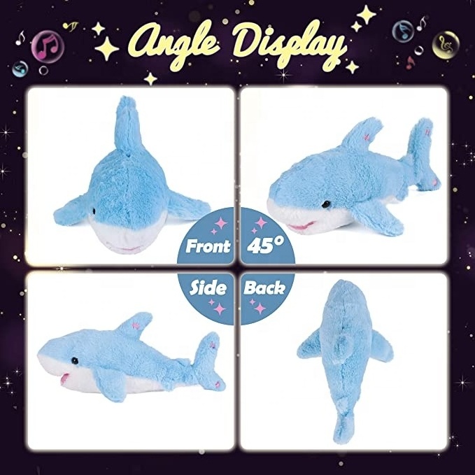 30cm LED light music singing gift shark soft toys plush toys Stuffed Animals baby Toys