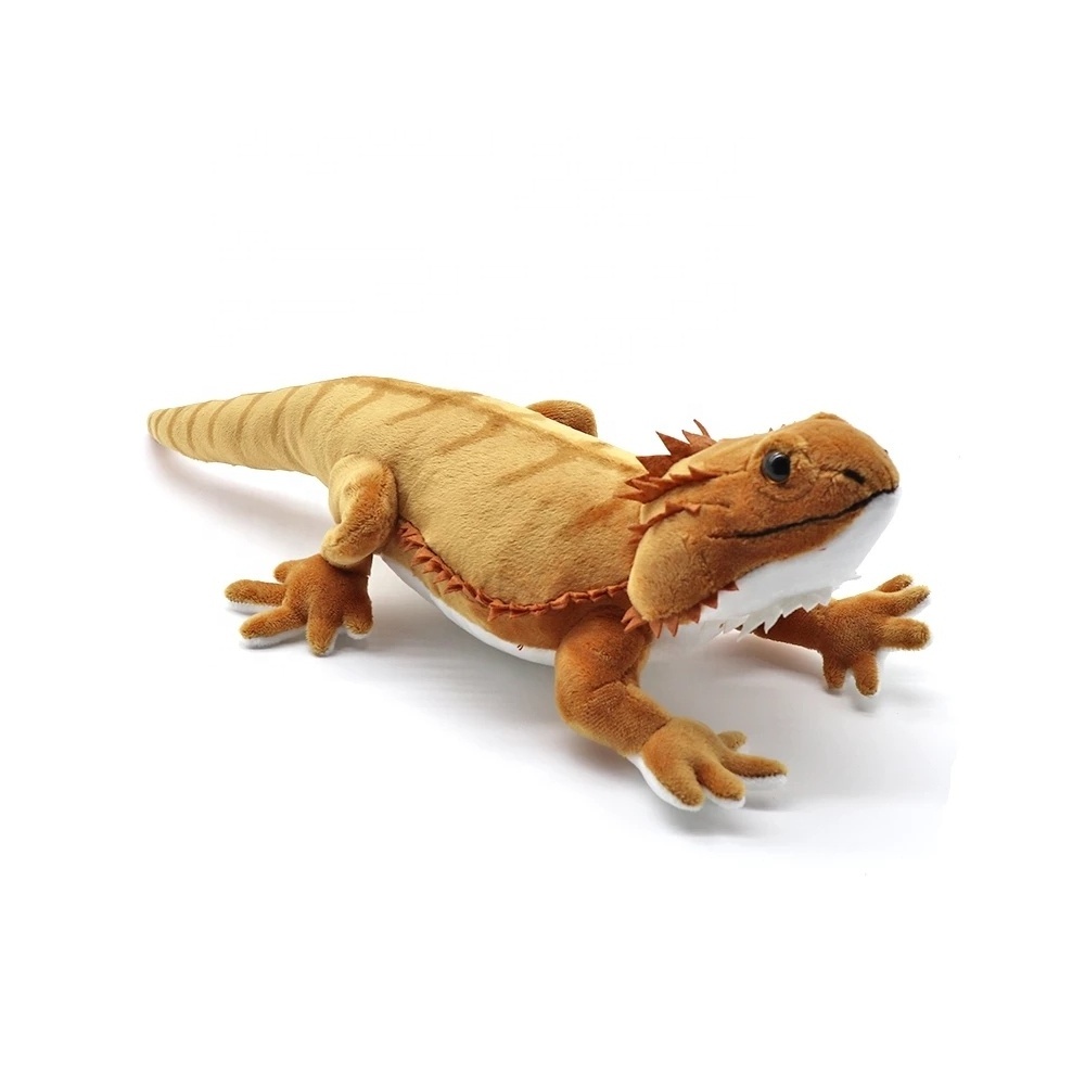 Simulated Wild Animal Plush Toy Real Life Bearded Dragon Plush Toy Soft Lifelike Lizards Stuffed Wild Animal