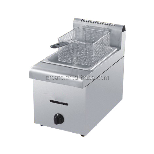 Single tank tornado potato gas deep fryer