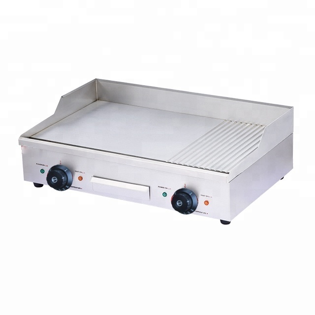 Electric stainless steel hamburger griddle