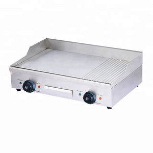 Electric stainless steel hamburger griddle