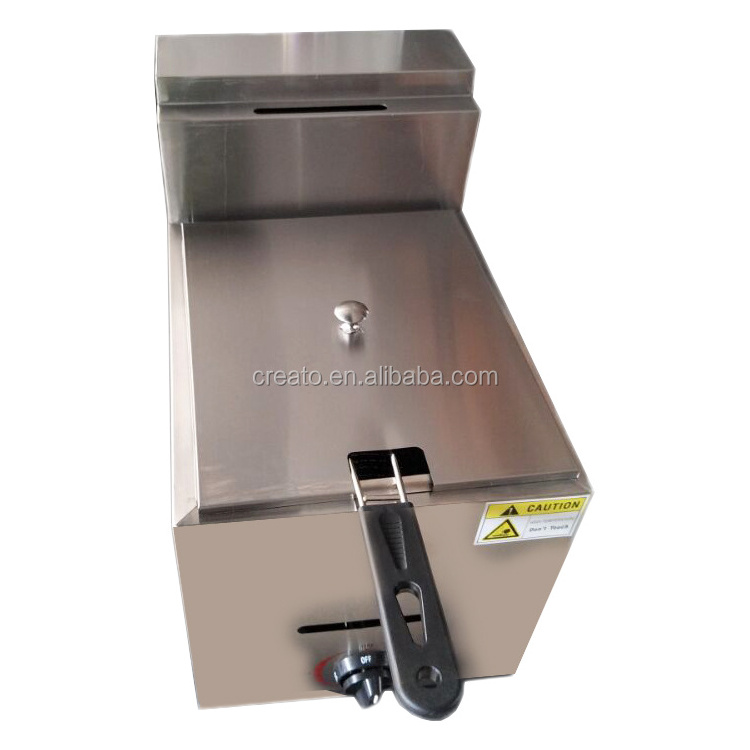 Single tank tornado potato gas deep fryer