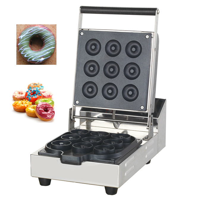 Chinese supply Snack delicious donut waffle food baker electric mini 4 hole manual donut maker