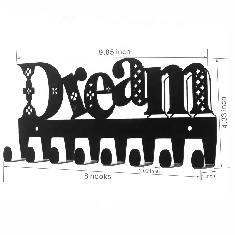 Customization Support Laser Cutting Bending Wall Mounted Custom Metal Key Rack for Hanging Keys/Clothes