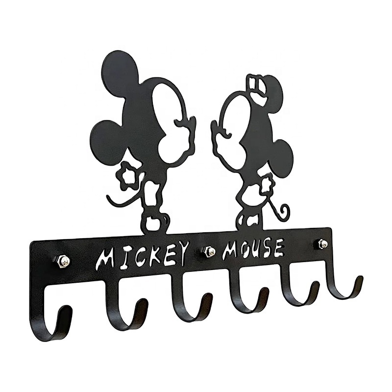 Custom Design Laser Cut Cartoon Key Hook Wall Mounted Key Rack Organizer Key Holder/Metal Towel Racks for Bathroom