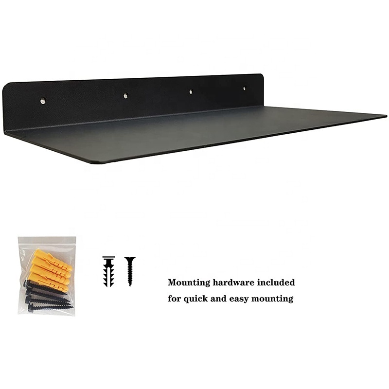 OEM Custom Multi-use Laser Cut Bent Aluminum Blank Floating Shelves Metal Wall Floating Shelf for Bathroom