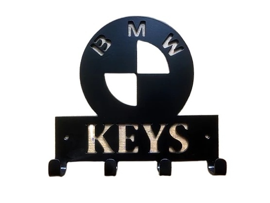 Custom Key Holder Black Wrought Iron Metal Art Decor Wall Mount Hanging Signs