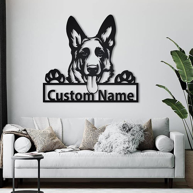 Wall Decor Personalized Doghouse Sign Metal Sign Dog Wall Art Pet Decor Dog House Decor