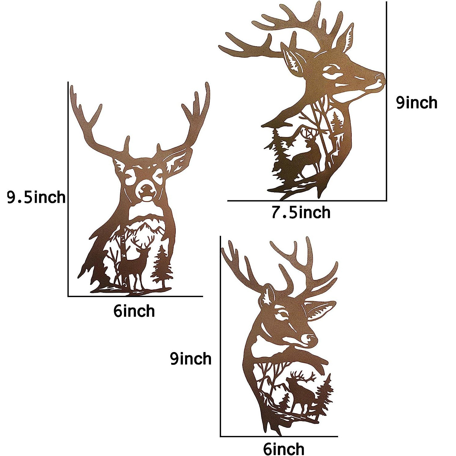 Custom Metal Work Deer Wall Art Metal Deer Hill Decor Forest Hunting Decor Outdoor Fence Art