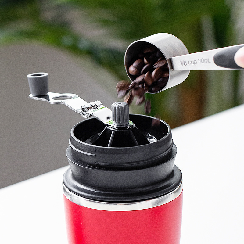 portable grinding dripper stainless steel drip coffee maker mug with 2 ply coffee filter