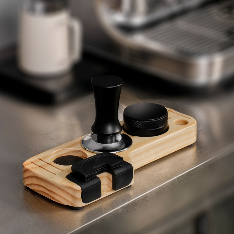 portafilter stand 51/53/58mm beech Wood Coffee Tamper station Wood Holder Barista Espresso Tools Accessories