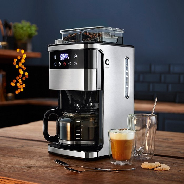 American style fully automatic grinding integrated coffee machine household office electric drip coffee maker with timer