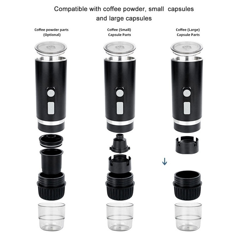 Portable Coffee Maker Wireless Charging Espresso Capsule Machine Small Travel Coffee Cup Mini Espresso Coffee Machine