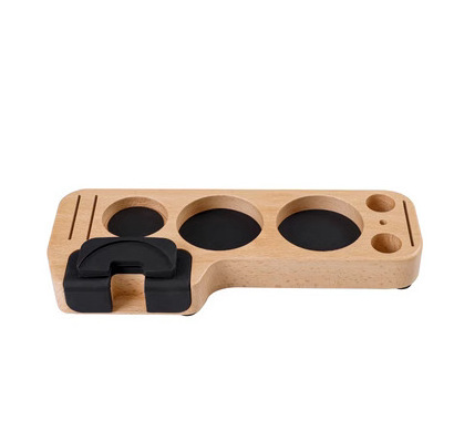 portafilter stand 51/53/58mm beech Wood Coffee Tamper station Wood Holder Barista Espresso Tools Accessories